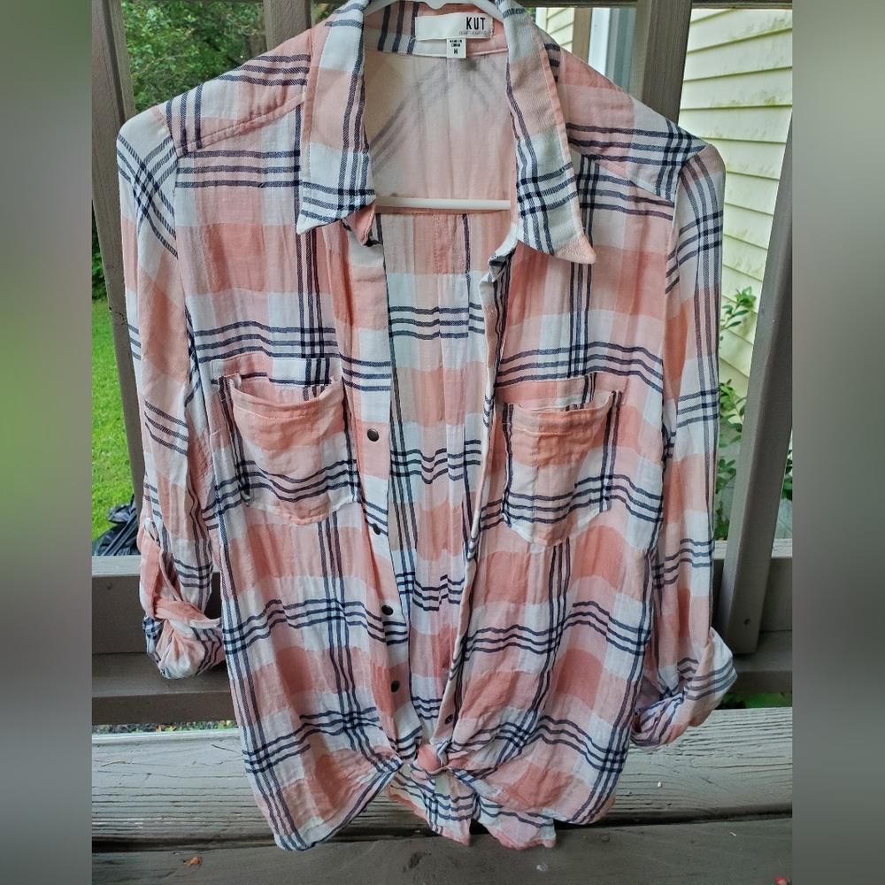 Kut from the kloth plaid shirt
